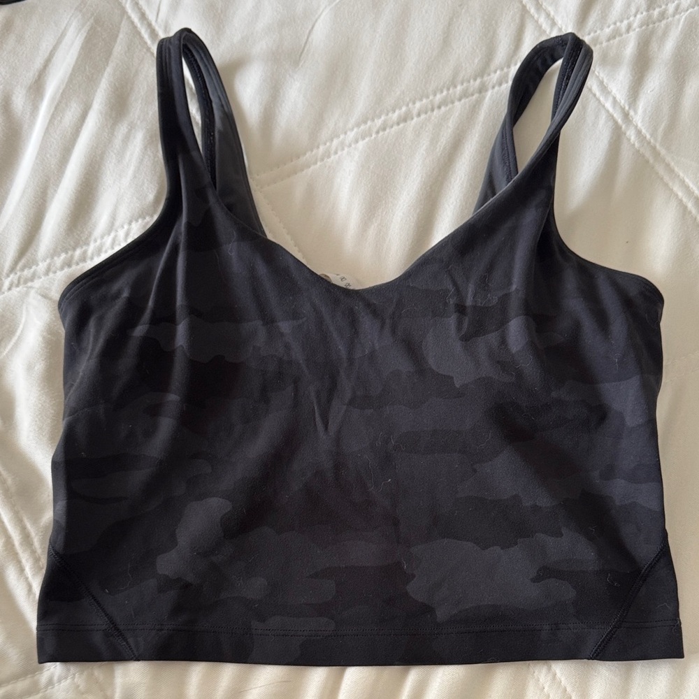 Lululemon Athletica Black Camouflage Sports Bra align